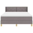 vidaXL Rugós Ágy matracmal fejtámlával Tópszínű 140 x 190 cm szövet