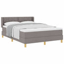 vidaXL Rugós Ágy matracmal fejtámlával Tópszínű 140 x 190 cm szövet