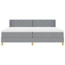 vidaXL Rugós Ágy matracmal Világosszürke 200 x 200 cm szövet