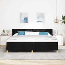 vidaXL Boxrugós ágy matracmal Fekete és Fehér 200 x 200 cm Hab