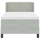vidaXL Box Spring ágy matraccal fekete 100x200 cm bársonyos matracmal