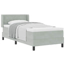 vidaXL Box Spring ágy matraccal fekete 100x200 cm bársonyos matracmal