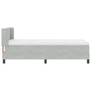vidaXL Box Spring ágy matraccal fekete 100x200 cm bársonyos matracmal