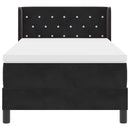 vidaXL Box Spring ágy matraccal fekete 100x200 cm bársonyos Fekete