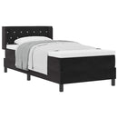 vidaXL Box Spring ágy matraccal fekete 100x200 cm bársonyos Fekete