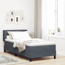 vidaXL Box Spring ágy matraccal fekete 100x200 cm bársonyos matracmal