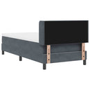 vidaXL Box Spring ágy matraccal fekete 100x200 cm bársonyos matracmal