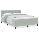 vidaXL Box Spring ágy matraccal fekete 100x200 cm bársonyos matracmal
