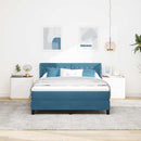 vidaXL Box Spring ágy matraccal fekete 100x200 cm bársonyos Sötétkék