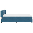 vidaXL Box Spring ágy matraccal fekete 100x200 cm bársonyos Sötétkék