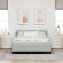vidaXL Box Spring ágy matraccal fekete 100x200 cm bársonyos matracmal