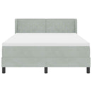 vidaXL Box Spring ágy matraccal fekete 100x200 cm bársonyos matracmal