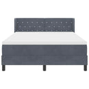 vidaXL Box Spring ágy matraccal fekete 100x200 cm bársonyos matracmal