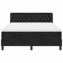 vidaXL Box Spring ágy matraccal fekete 100x200 cm bársonyos Fekete