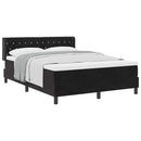 vidaXL Box Spring ágy matraccal fekete 100x200 cm bársonyos Fekete