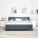 vidaXL Box Spring ágy matraccal fekete 100x200 cm bársonyos matracmal