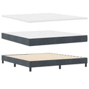 vidaXL Box Spring ágy matraccal fekete 100x200 cm bársonyos matracmal