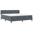 vidaXL Box Spring ágy matraccal fekete 100x200 cm bársonyos matracmal