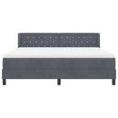 vidaXL Box Spring ágy matraccal fekete 100x200 cm bársonyos matracmal