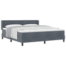vidaXL Box Spring ágy matraccal fekete 100x200 cm bársonyos matracmal