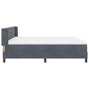 vidaXL Box Spring ágy matraccal fekete 100x200 cm bársonyos matracmal