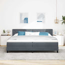 vidaXL Box Spring ágy matraccal fekete 100x200 cm bársonyos matracmal