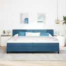 vidaXL Box Spring ágy matraccal fekete 100x200 cm bársonyos Sötétkék