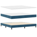 vidaXL Box Spring ágy matraccal fekete 100x200 cm bársonyos Sötétkék