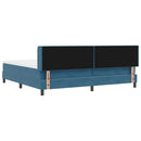 vidaXL Box Spring ágy matraccal fekete 100x200 cm bársonyos Sötétkék