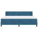 vidaXL Box Spring ágy matraccal fekete 100x200 cm bársonyos Sötétkék