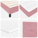 vidaXL Box Spring ágy matraccal fekete 100x200 cm bársonyos Rózsaszín