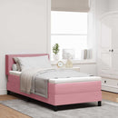vidaXL Box Spring ágy matraccal fekete 100x200 cm bársonyos Rózsaszín