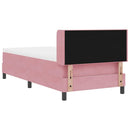 vidaXL Box Spring ágy matraccal fekete 100x200 cm bársonyos Rózsaszín