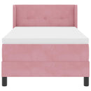 vidaXL Box Spring ágy matraccal fekete 100x200 cm bársonyos Rózsaszín