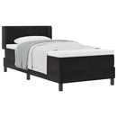 vidaXL Box Spring ágy matraccal fekete 100x200 cm bársonyos Fekete