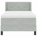 vidaXL Box Spring ágy matraccal fekete 100x200 cm bársonyos matracmal