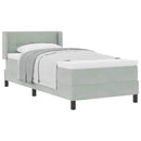 vidaXL Box Spring ágy matraccal fekete 100x200 cm bársonyos matracmal