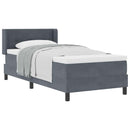 vidaXL Box Spring ágy matraccal fekete 100x200 cm bársonyos matracmal