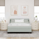 vidaXL Box Spring ágy matraccal fekete 100x200 cm bársonyos matracmal
