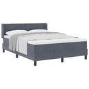 vidaXL Box Spring ágy matraccal fekete 100x200 cm bársonyos matracmal