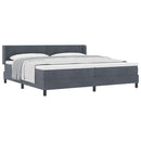 vidaXL Box Spring ágy matraccal fekete 100x200 cm bársonyos matracmal