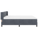 vidaXL Box Spring ágy matraccal fekete 100x200 cm bársonyos matracmal