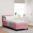 vidaXL Box Spring ágy matraccal fekete 100x200 cm bársonyos Rózsaszín