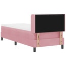 vidaXL Box Spring ágy matraccal fekete 100x200 cm bársonyos Rózsaszín