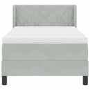 vidaXL Box Spring ágy matraccal fekete 100x200 cm bársonyos matracmal