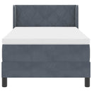 vidaXL Box Spring ágy matraccal fekete 100x200 cm bársonyos matracmal