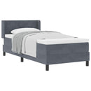 vidaXL Box Spring ágy matraccal fekete 100x200 cm bársonyos matracmal