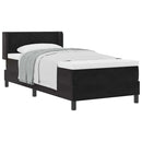 vidaXL Box Spring ágy matraccal fekete 100x200 cm bársonyos Fekete