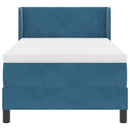 vidaXL Box Spring ágy matraccal fekete 100x200 cm bársonyos Sötétkék