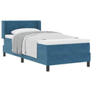 vidaXL Box Spring ágy matraccal fekete 100x200 cm bársonyos Sötétkék